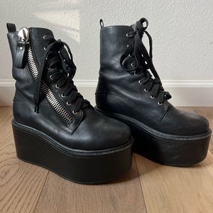 UNIF Trench Boots Genuine Leather